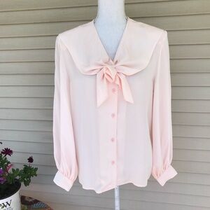 Vintage La Chine Classic by Galinda Wang Pink Blouse  Size 10